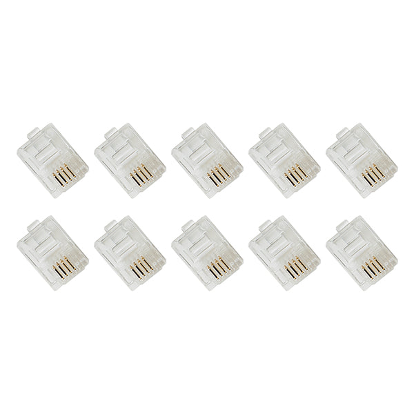 10PK MOD PHONE JACKS CLR