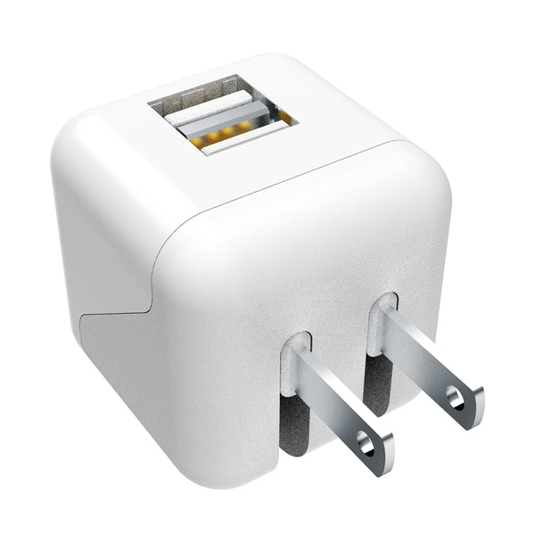 2.4AMP DUAL USB CHRGR WHT
